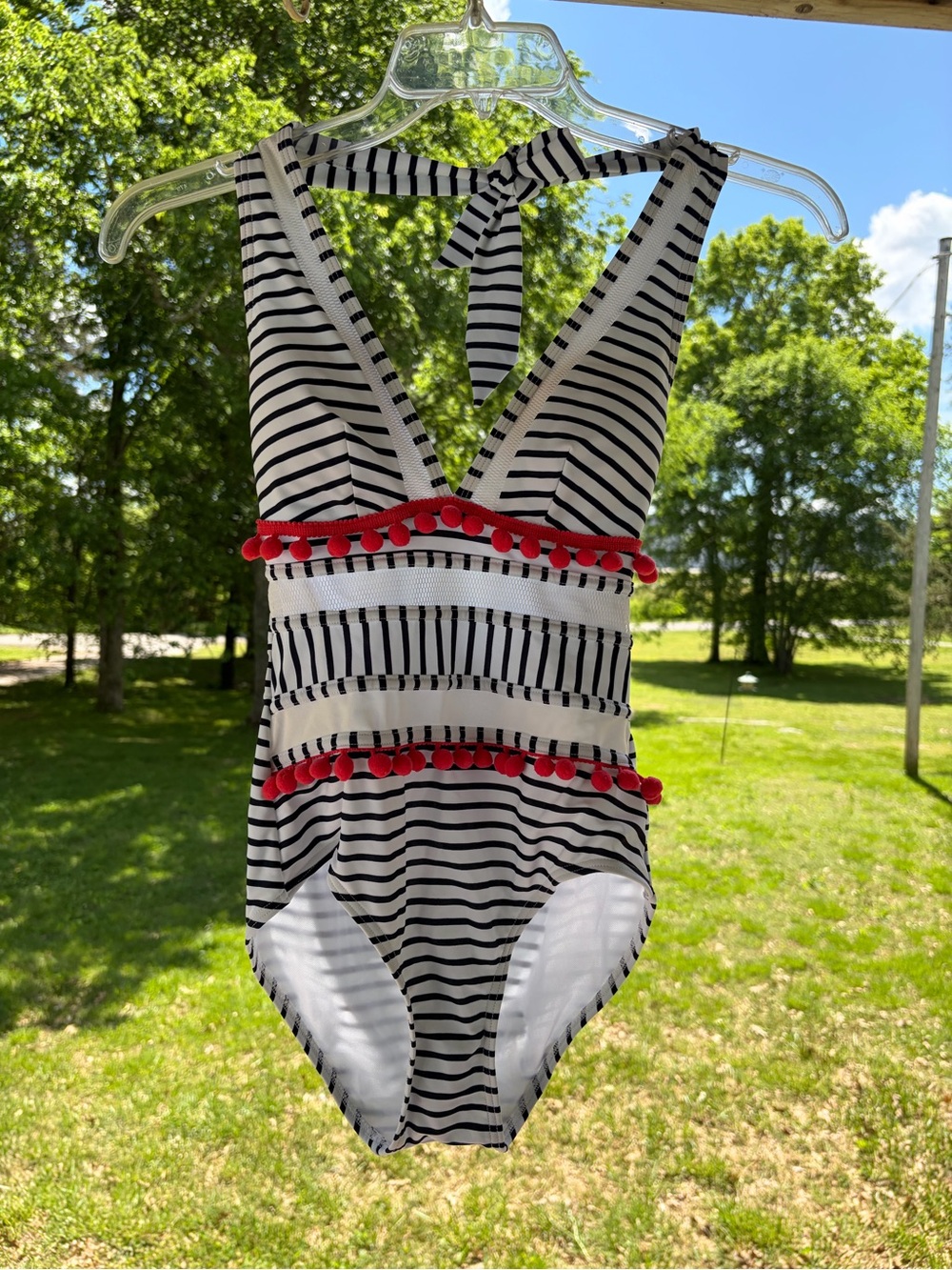NWT COCOSHIP One Piece Halter Swimsuit 4 Nautical Beach Yacht Resort Club Cruise